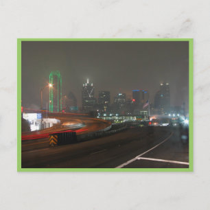 Skyscraper met Neon in het centrum van de dallas i Briefkaart