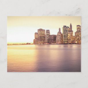 Skyscraper Skyline - New York City Sunset Briefkaart