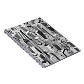 Skyscraper stad illustratie, isometrische naadloze notitieboek (Rechterzijde)