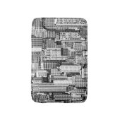 Skyscraper stad isometrische naadloze textuur badmat (Voorkant Verticaal)