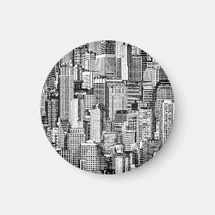 Skyscraper stad isometrische naadloze textuur magneet
