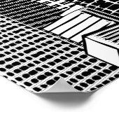 Skyscraper stad isometrische naadloze textuur poster (Hoek)