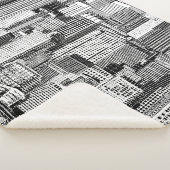 Skyscraper stad isometrische naadloze textuur sherpa deken (3/4)