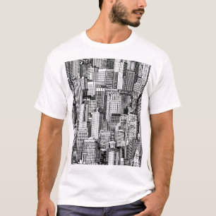 Skyscraper stad isometrische naadloze textuur t-shirt