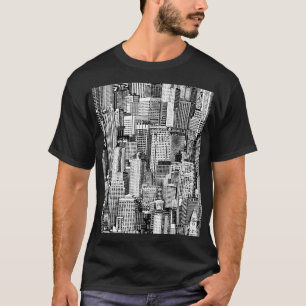 Skyscraper stad isometrische naadloze textuur t-shirt