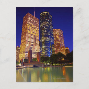 Skyscrapers in het centrum van Houston Briefkaart