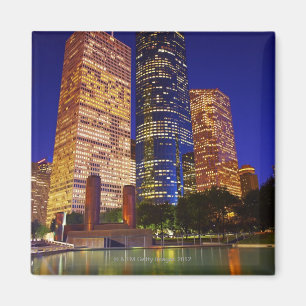 Skyscrapers in het centrum van Houston Magneet