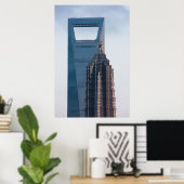 Skyscrapers in Shanghai China Poster (Thuiskantoor)