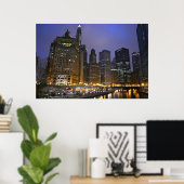 Skyscrapers op de Chicago Poster (Thuiskantoor)