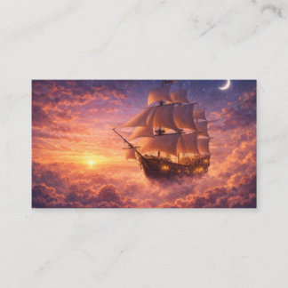 Skyship Sailing at Twilight Visitekaartje