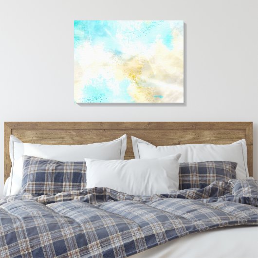 Skyview of an Island Canvas Print (Insitu (Slaapkamer))