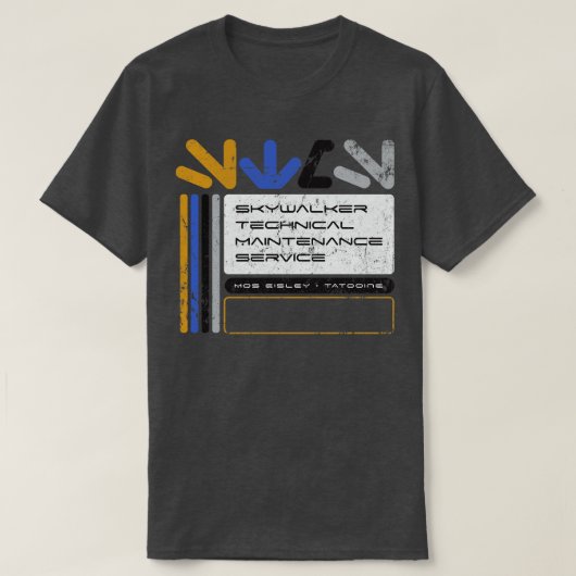 Skywalker technische onderhoudsservice t-shirt (Design voorkant)