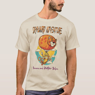 Skyward Adventure: Banaan en Panther Ballon T-shirt