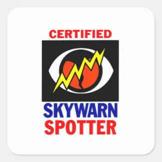 SkyWarn Vierkante Sticker