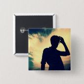 Skywide Vierkante Button 5,1 Cm (Voorkant /achterkant)