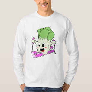 Sla als skier met skie t-shirt