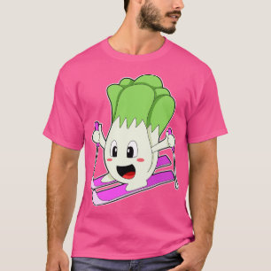 Sla als skier met skie t-shirt