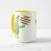 Sla courgette op mok (Voorkant links)