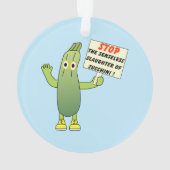 Sla courgette op ornament (achterkant)