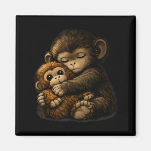 Sla de aap die knuffeldier internet omhelst magneet