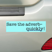 Sla de advertentie snel op! Bumpersticker (Op auto)