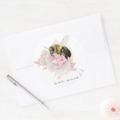 Sla de Bee op! Red de wereld!  bijen Ronde Sticker (Envelop)