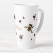 Sla de bijen hoog Custom Latte Mok (Rechterhoek)