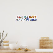 Sla de bijen op alsjeblieft het poster van het kla (Keuken)