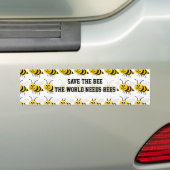 Sla de bijen op bumpersticker (Op auto)
