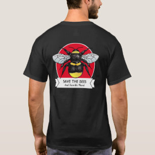 Sla de bijen op en bespaar de vlam Retro Bumblebee T-shirt
