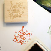 Sla de bijen op 	rubberstempel