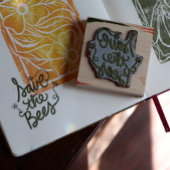 Sla de bijen op 	rubberstempel