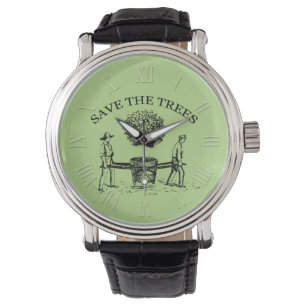 Sla de Bomen Illustratie Romeinse cijfers op Horloge