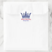 Sla de Date Crown Envelope Seal op Ronde Sticker (Tas)