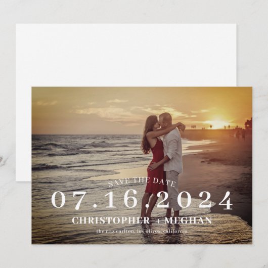 Sla de Date Kaart op - Hele Foto (Voorkant / Achterkant)