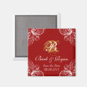 Sla de Date Magnet Antiek Architecture Red op Magneet (Voorkant / Achterkant)