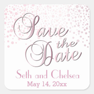 Sla de Date Silver-Stippen op personaliseren Vierkante Sticker