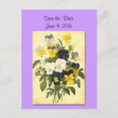Sla de Date Violets en Pansy Briefkaart op (Voorkant)