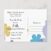 Sla de datum 25e Jubileum Party Briefkaart (Achterkant)