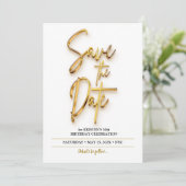 Sla de datum 3d tekst eenvoudig en minimalistisch kaart (Staand voorkant)