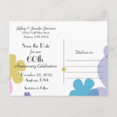 Sla de datum 60ste Jubileum Party Briefkaart (Achterkant)