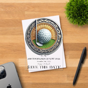 Sla de datum Acryl Golf Uitnodiging Uitnodigingen