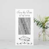 Sla de datum Assepoester Photo Card Save The Date (Staand voorkant)