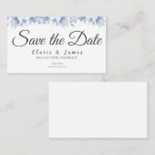 Sla de datum blauwe Waterverf aankondiging postaut (Voorkant / Achterkant)