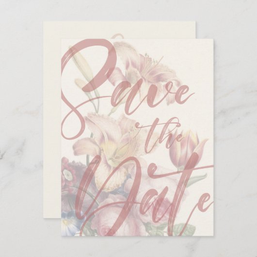 Sla de datum bloemstuk sjabloon (Voorkant / Achterkant)