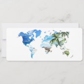 Sla de datum Boarding Pass Map Beach Palm MPphoto  Kaart (Achterkant)