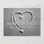 Sla de datum bruiloft briefkaart | Hart getekend (Voorkant)