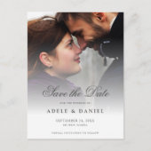 Sla de datum bruiloft foto briefkaart (Voorkant)