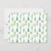 Sla de datum bruiloft Kaart Cactus geschilderde ko (Achterkant)