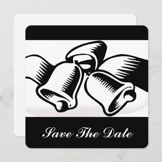 Sla de datum bruiloft klokken kaart (Voorkant / Achterkant)